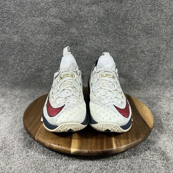 Nike LeBron 13 Low USA Olympic Men\'s Size 9.5 White Gold Basketball Shoes Used main image 10